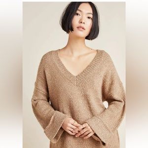 Anthropologie Maggie Bell-Sleeved Sweater Pullover Cozy Relaxed Fit